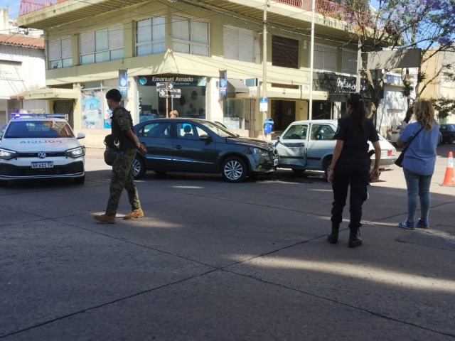 Choque sin consecuencias personales en el centro